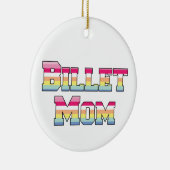 Hockey Billet Moeder Pastel Strepen Keramisch Ornament (Rechts)