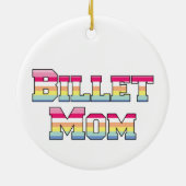 Hockey Billet Moeder Pastel Strepen Keramisch Ornament (Achterkant)