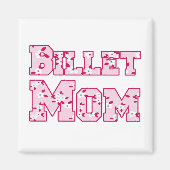 Hockey Billet Moeder Roze Bloemen Magneet (Voorkant)