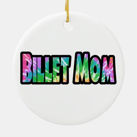 Hockey Billet Moeder Tie Dye Keramisch Ornament (Achterkant)