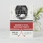Hockey Birthday Invitation | Hockey-uitnodigingen Kaart (Staand voorkant)