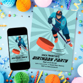 Hockey Birthday Invitation Kaart