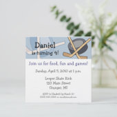Hockey Birthday Party Invitations 5.25x5.25 in Kaart (Staand voorkant)