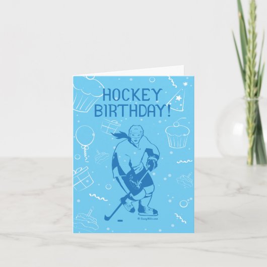 Hockey Birthday! WENSKAART - VROUW Kaart (Voorkant)