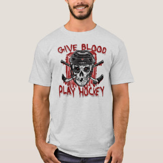 Hockey Black afspelen in bloed T-shirt