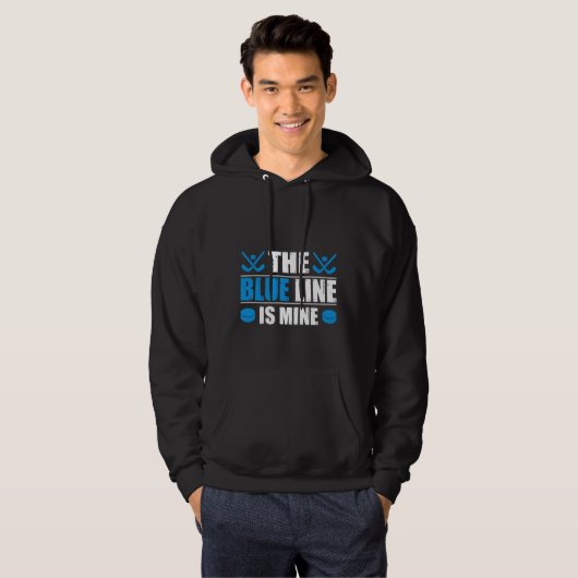 Hockey Blue Line Hoodie (Voorkant volledig)