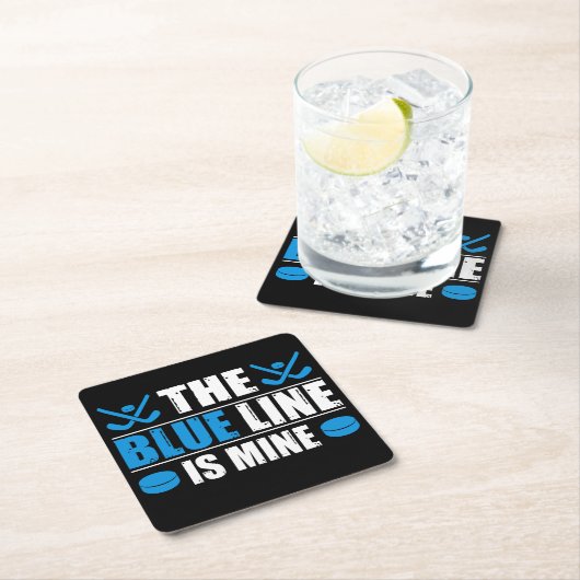 Hockey Blue Line Kartonnen Onderzetters (Insitu)