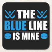 Hockey Blue Line Kartonnen Onderzetters (Voorkant)