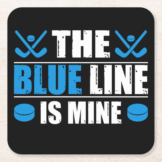 Hockey Blue Line Kartonnen Onderzetters (Voorkant)