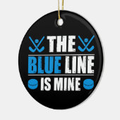 Hockey Blue Line Keramisch Ornament (Links)