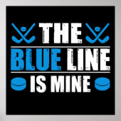 Hockey Blue Line Poster (Voorkant)