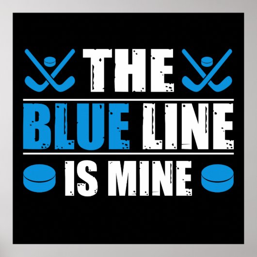 Hockey Blue Line Poster (Voorkant)