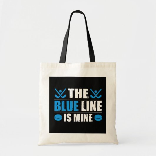Hockey Blue Line Tote Bag (Voorkant)