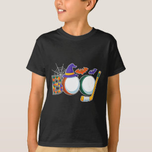 Hockey Boo Griezelige Halloween Kostuum Pompoen Ho T-shirt