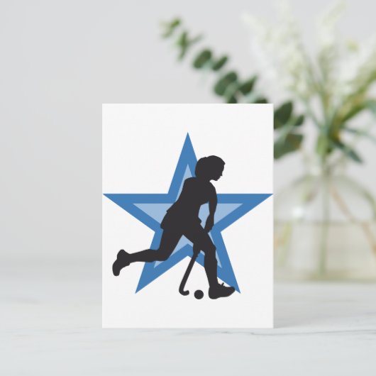 hockey briefkaart (Staand voorkant)