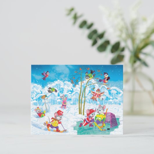 hockey briefkaart (Staand voorkant)