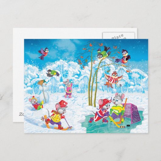 hockey briefkaart (Voorkant / Achterkant)