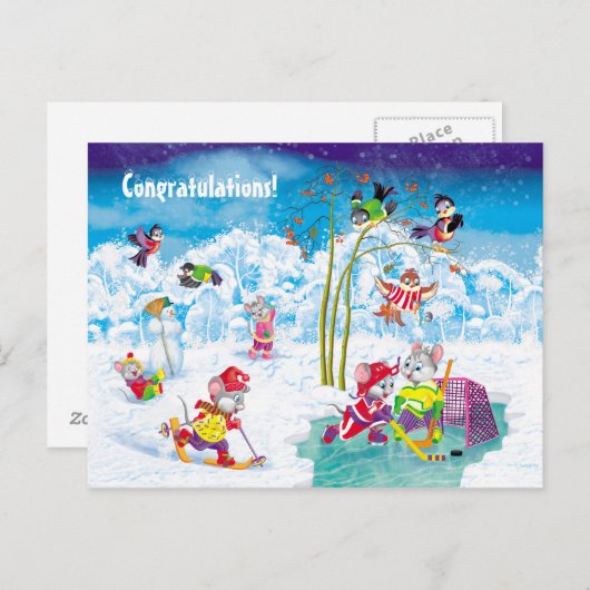 hockey briefkaart (Voorkant / Achterkant)