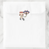 HOCKEY - Brunette Girl Tshirts en Gifts Ronde Sticker (Tas)