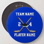 Hockey Buttonnen Ronde Button 6,0 Cm (Voorkant /achterkant)