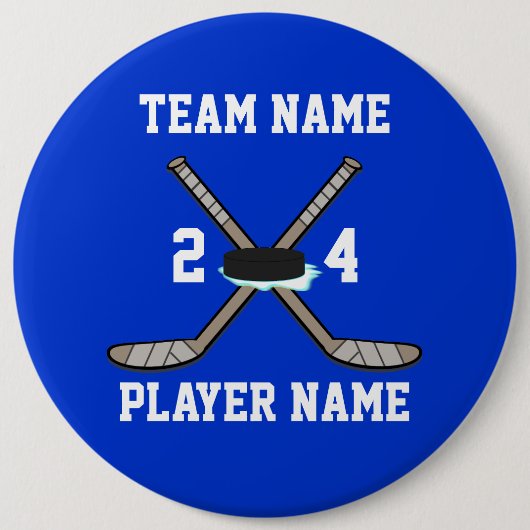 Hockey Buttonnen Ronde Button 6,0 Cm (Voorkant)