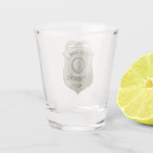 Hockey Caling Police Shot Glass Shot Glas (Achterkant)
