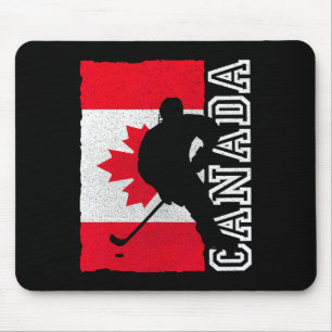 Hockey Canadian Patriotic Flag Muismat