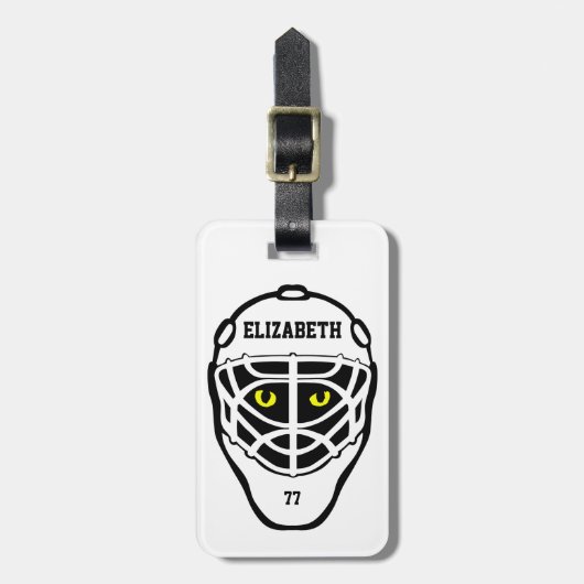 Hockey Cat Eyes Helmet Bagagelabel (Voorkant verticaal)