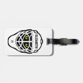 Hockey Cat Eyes Helmet Bagagelabel (Achterkant horizontaal)