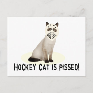 Hockey Cat Piss Briefkaart