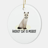 Hockey Cat Piss Keramisch Ornament (Links)