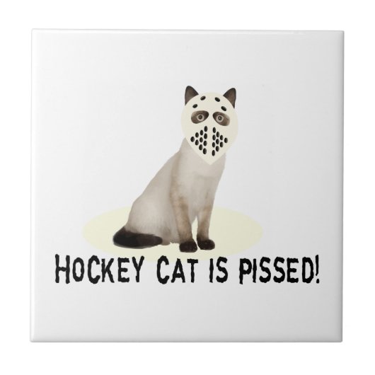 Hockey Cat Piss Tegeltje (Voorkant)