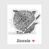 Hockey Cat Sticker (Vel)