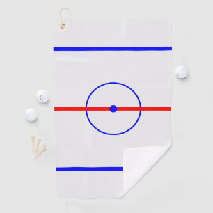 Hockey Center Ice & Blue Lines Golfhanddoek