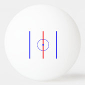 Hockey Center Ice & Blue Lines Pingpongbal (Achterkant)