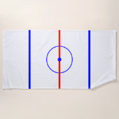 Hockey Center Ice & Blue Lines Strandlaken (Voorkant)