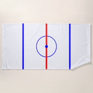 Hockey Center Ice & Blue Lines Strandlaken
