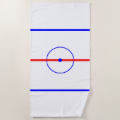 Hockey Center Ice & Blue Lines Strandlaken (Voorkant)