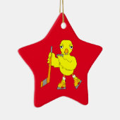 Hockey Chick Keramisch Ornament (Rechts)