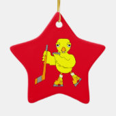 Hockey Chick Keramisch Ornament (Achterkant)