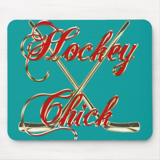 Hockey Chick Mousepad Muismat (Voorkant)