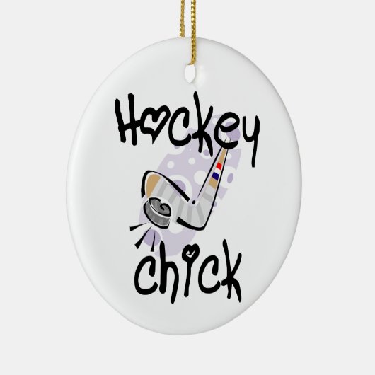Hockey Chick T-shirts en cadeautjes Keramisch Ornament (Rechts)