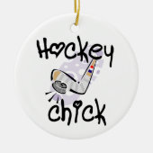 Hockey Chick T-shirts en cadeautjes Keramisch Ornament (Voorkant)