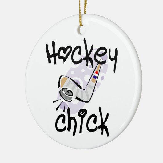 Hockey Chick T-shirts en cadeautjes Keramisch Ornament (Links)