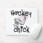 Hockey Chick T-shirts en cadeautjes Muismat (Met muis)