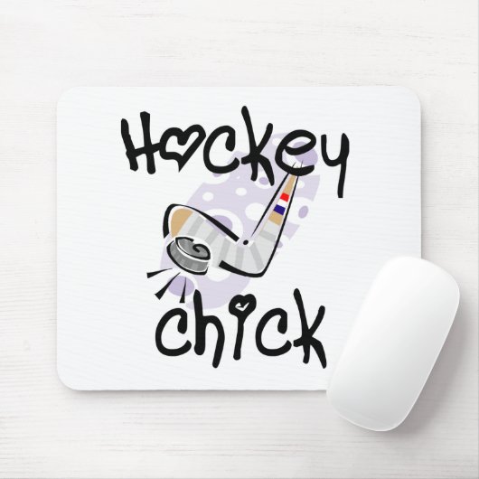 Hockey Chick T-shirts en cadeautjes Muismat (Met muis)