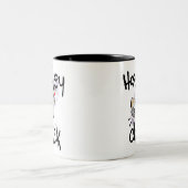 Hockey Chick T-shirts en cadeautjes Tweekleurige Koffiemok (Center)