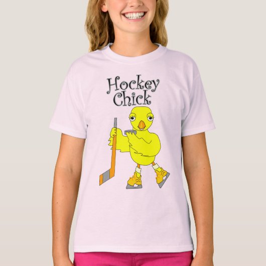 Hockey Chick tekst T-shirt (Voorkant)