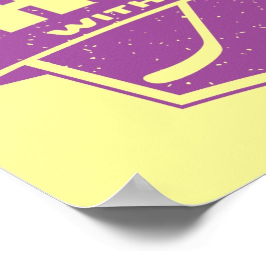 Hockey Chicken with Sticks Poster (Hoek)