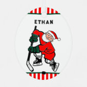 Hockey Christmas Collectible Metalen Ornament (Achterkant)